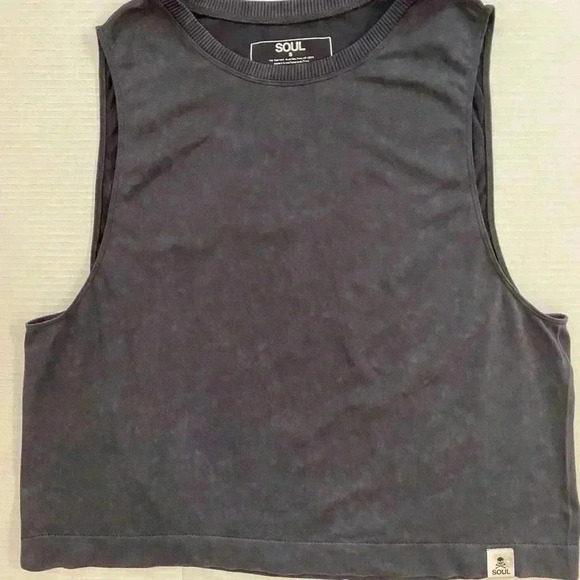 Soul Women’s Crop Tank Black Marble Soft Small - Picture 11 of 11